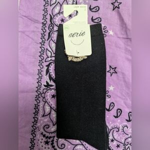 Aerie Black Crew Socks